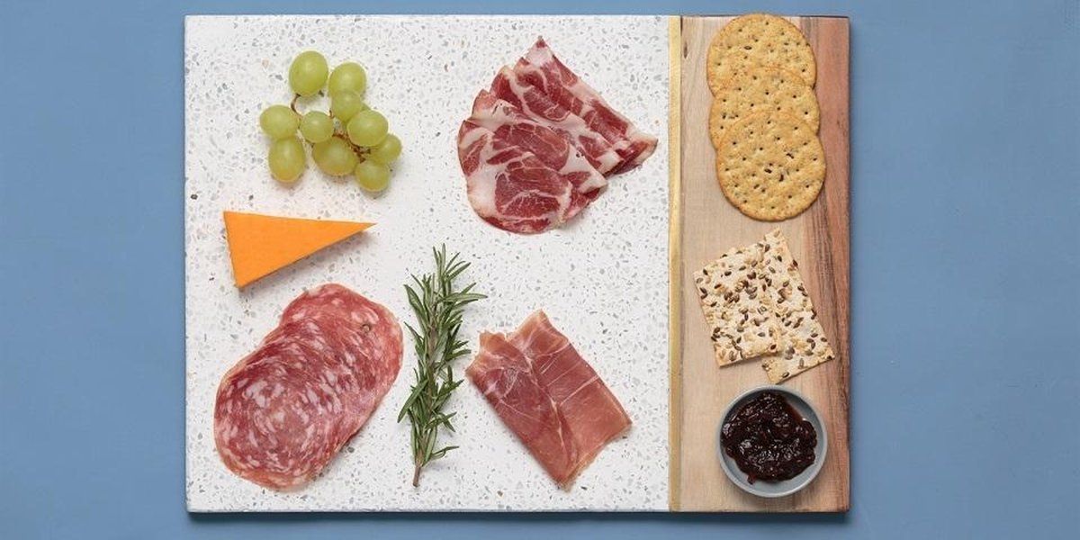 Typhoon Elements Serveerplank - Acaciahout & Terrazzo - 30x39.5cm