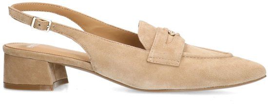 Manfield Dames Beige Suède Slingbacks Maat 38