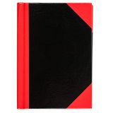 Idena 10098 - Kladde DIN A7, 96 vellen, 70 g/m², geruit, vaste omslag, rood/zwart, 1 stuk