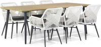 Lifestyle Garden Furniture Advance/Montana 240 cm dining tuinset 7-delig Wit