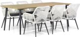 Lifestyle Garden Furniture Advance/Montana 240 cm dining tuinset 7-delig Wit