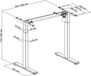 Elektrisch 2direct GmbH Elektrisch Verstelbaar Bureauframe Zwart 710-1190 mm