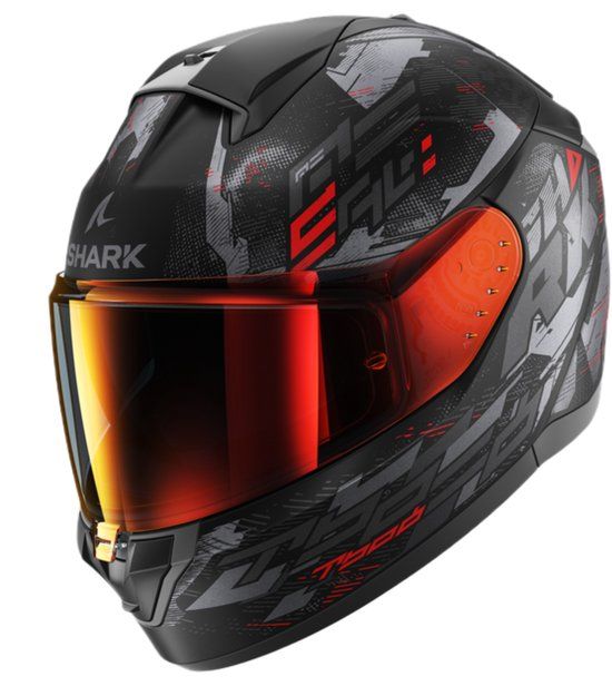 Shark RIDILL 2 MOLOKAI Mat Black Anthracite Red - Maat XL