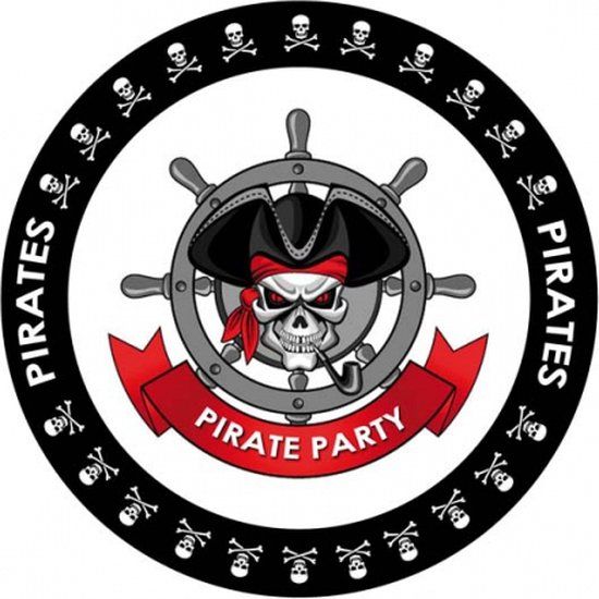 Piraten versiering onderzetters/bierviltjes - 50 stuks - Piraten thema feestartikelen