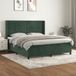 Maison Exclusive - Sommier à lattes de lit et matelas vert foncé 180x200cm velours