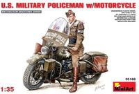 MiniArt Militaire voertuigen - U.S. Military Policeman met motorfiets - 35168