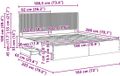 vidaXL Bedframe met opbergruimte en hoofdbord Wit 180 x 200 cm