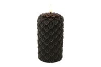 Bol Ledkaars dennen lyon wax D 8,5 H 15 cm donker bruin