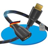 Sonero 4K HDMI-verlengkabel, premium hoge snelheid, 4K 60Hz, HDMI mannelijk naar vrouwelijk, vergulde contacten, dubbele afscherming, katoenen mantel, 2,00 m