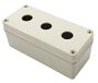 RS PRO Besturingsstation lege behuizing, 3 x Ø 22 mm, 70 x 180 x 80 mm, grijs, kunststof, IP 66