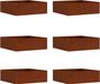 Bordure de gazon couleur rouille 6 pièces 40 x 40 x 13 cm