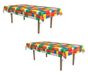 Beistle 54947, 2-delige bouwstenen tafelhoezen, 137,2 x 274,3 cm, veelkleurig, 137 x 108 inch