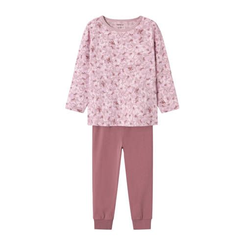 NAME IT MINI pyjama NMFNIGHTSET FLOWER paars/mauve