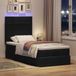 Maison Exclusive - Cadre de lit ottoman avec matelas, noir, 100x200 cm, textile