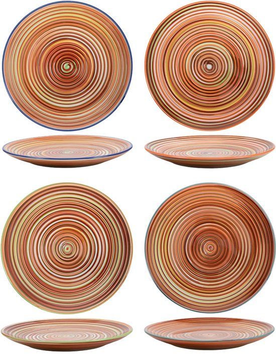 Cookinglife Dinerborden Rhythm & Lines ø 26.5 cm - 4 Stuks