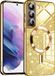 Techsuit Luxury Glitter Back Cover hoesje met MagSafe voor Samsung Galaxy S21 FE - Goud