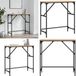 vidaXL table murale 75x32x75 cm bois de pin massif gris chêne sonoma