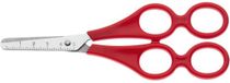 Westcott schaar 13cm moeder-kind ronde punt rood, zilver
