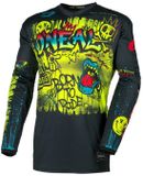 Oneal ELEMENT RANCID Motorcross trui voor jongeren - Zwart/Geel, Maat L