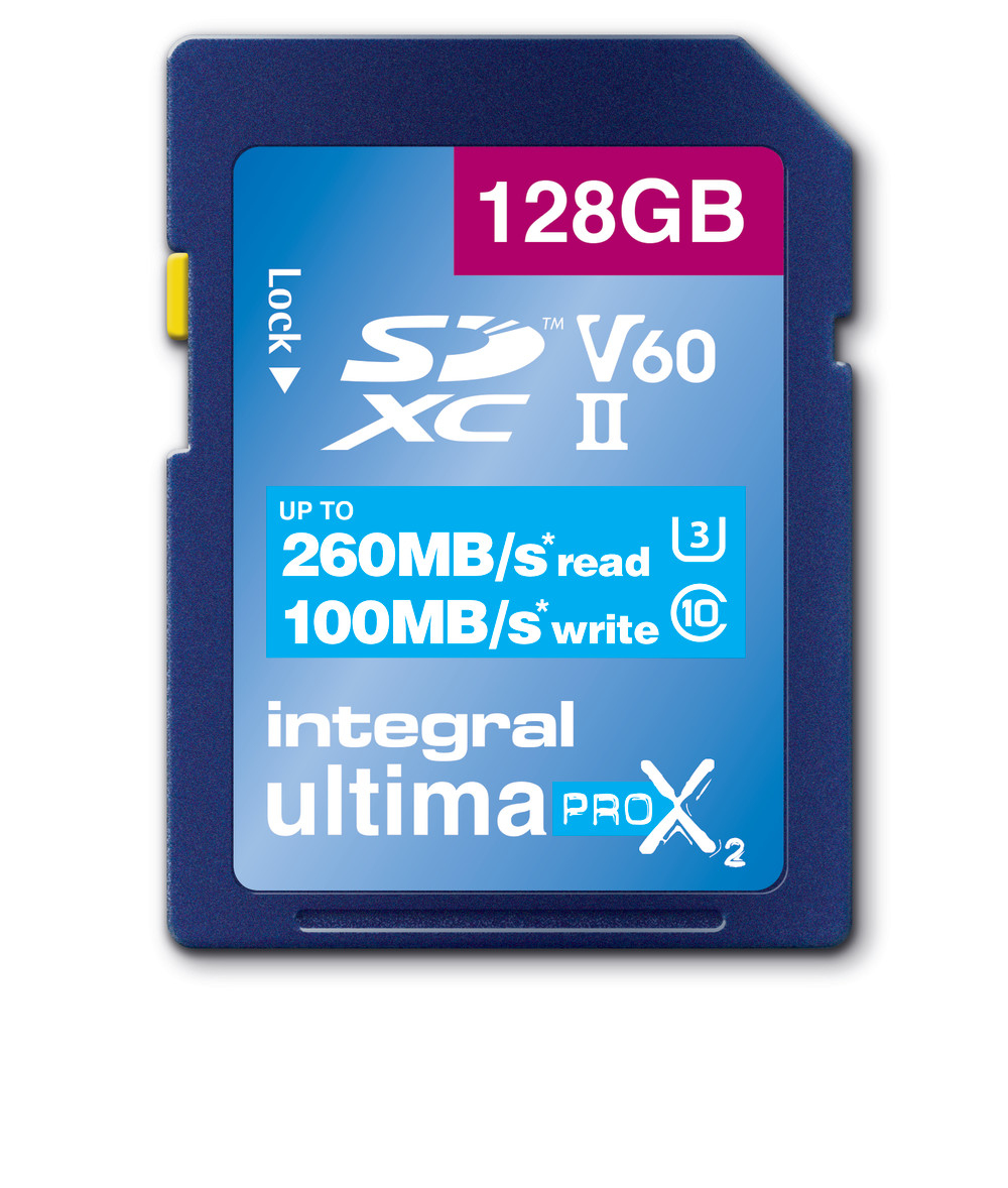 Integral 128GB ULTIMAPRO X2 SDXC 260/100MB UHS-II V60