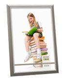 Deknudt Frames S42JD1-40.0X60.0 fotolijst, kunsthars, gekanteld 40 x 60 cm, zilverkleurig