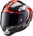 Alpinestars Supertech R10 Element Integraalhelm Zwart Carbon Fel Rood Wit Glossy