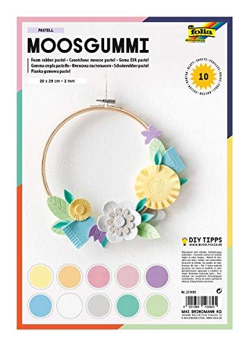 Folia 231095 - Pastelschuimrubber - 2 mm - 10 vellen - Pastelkleuren