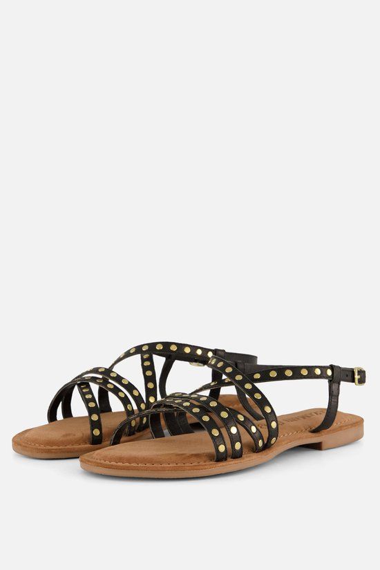 Lazamani Sandalen zwart Suede - Maat 38