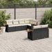 Maison Exclusive - Ensemble de jardin, 7 pièces, avec coussins, noir, en polyrotin