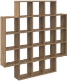 vidaXL Wandplank Artisanaal eiken 100 x 13 x 100 cm Bewerkt hout