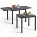 tectake Table de jardin en aluminium extensible Gris