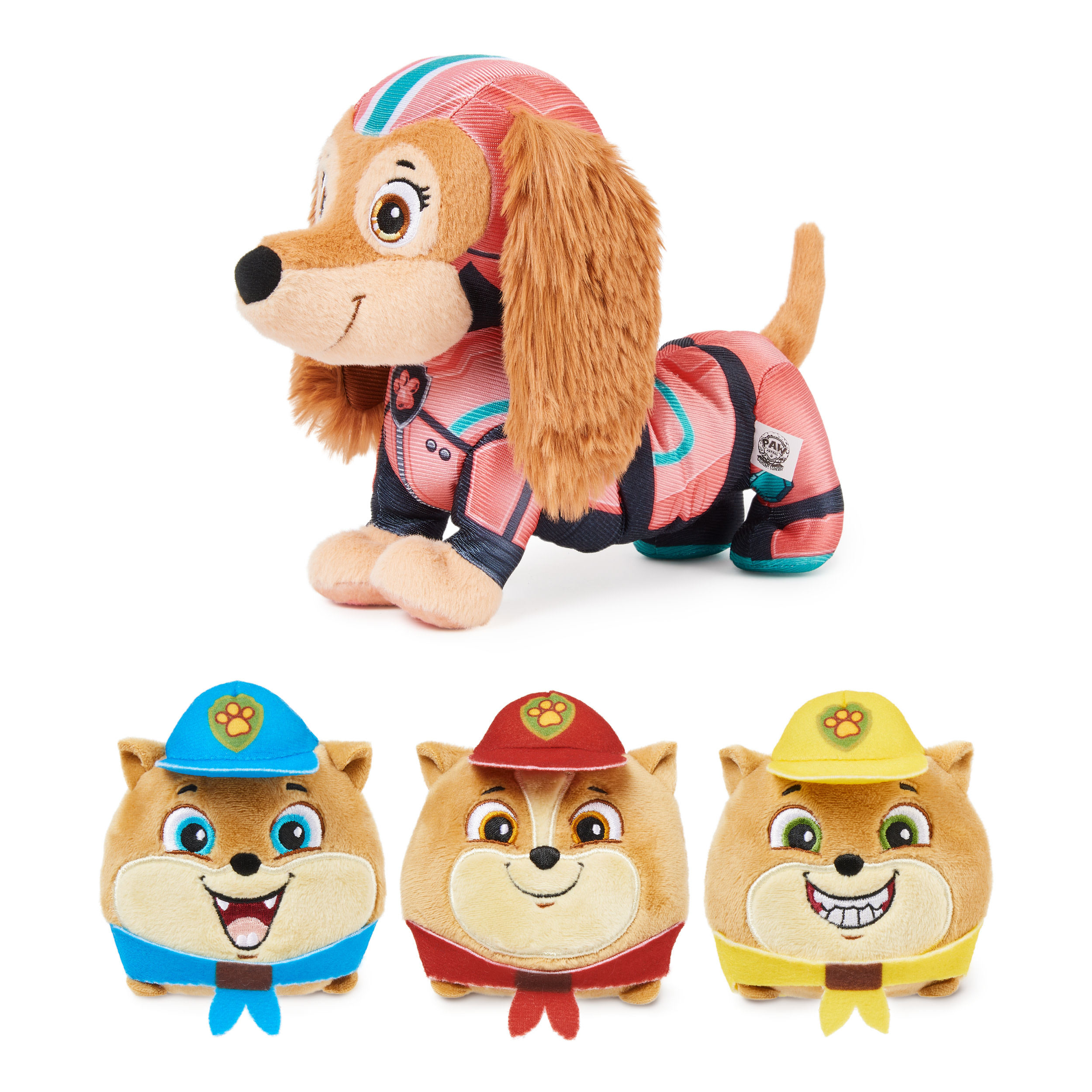 Spin Master PAW Patrol The Mighty Movie - Liberty-knuffel met drie Junior Patroller-miniknuffels