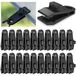 Merkloos 20 stuks zeilclips - bevestigingsclips - klemmen - kunststof nylon - afmetingen 2,7 x 8,2 cm - zwart