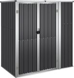 vidaXL Tuinschuur 161x89x161 cm gegalvaniseerd staal antracietkleurig