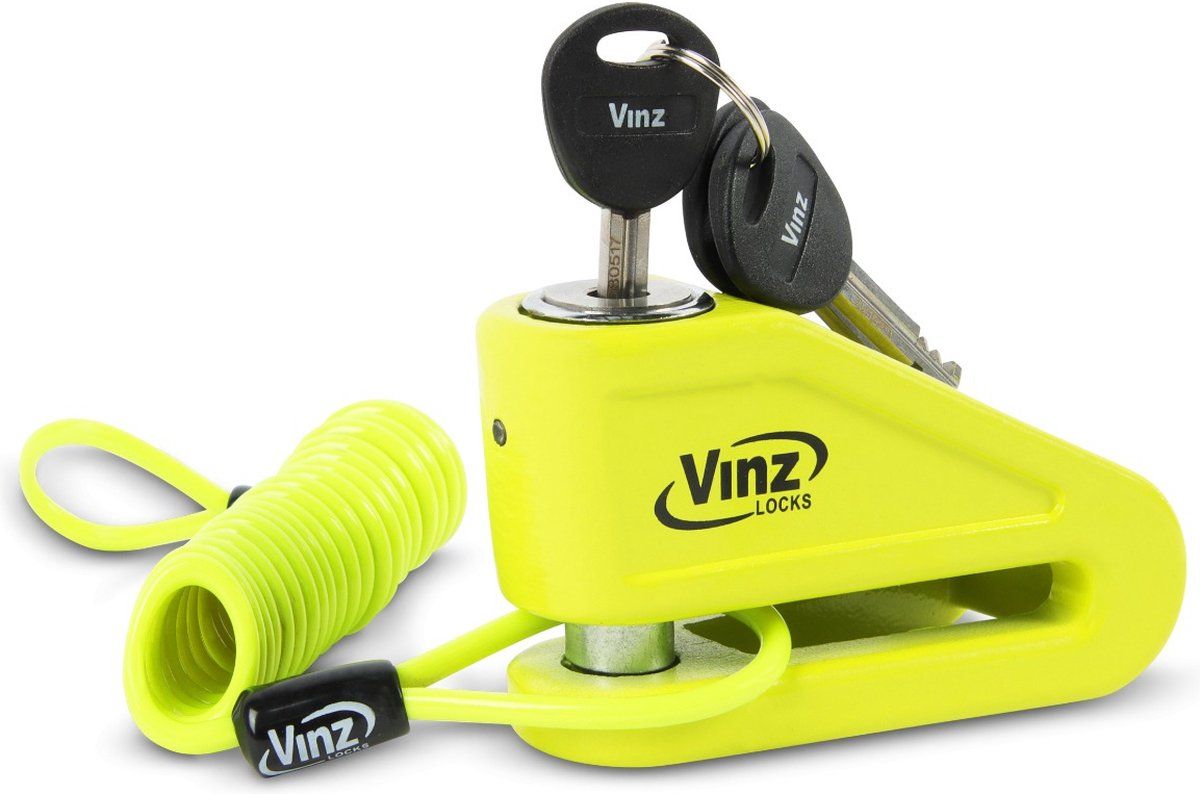 Vinz Baretti Schijfremslot ART4 - Fluor geel