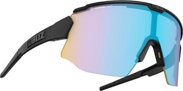 Bliz Breeze Nano Optics Nordic Light Glasses, black/coral with blue multi + spare lens: brown with silver mirror