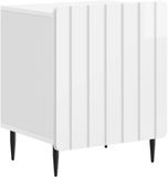 vidaXL Nachtkastje Hoogglans Wit 43 x 34,5 x 52 cm Bewerkt hout