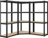 EUZIEL International GmbH Étagère d'angle – Set de 4 étagères – Cadre en métal – Noir