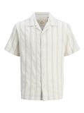 JACK & JONES Jprbluwilliam Structure Resort S/S Shirt Jprbluwilliam Structure Resort S/S T-shirt heren (1 stuk), Grijs Whitecap