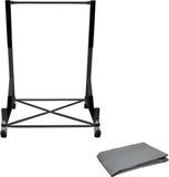 ECD Germany Hardtop Standaard met 4 vergrendelbare zwarte stalen wielen en hardtop cover