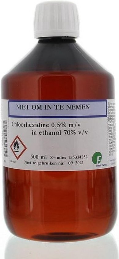 Orphi Chloorhexidine 0.5% in alcohol 70% (500ml)