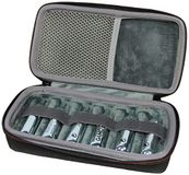 Maoershan CO2-cartridges opbergkoffer compatibel met Crosman Umarexss-Leland 12-Gram 8-Gram Powerlet-cartridges, beschermende opbergtas reistas - zwart (alleen hoes)