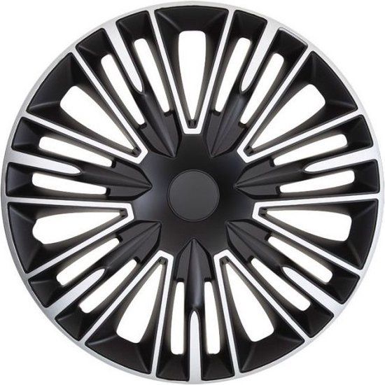Autostyle Wieldoppenset Jerez 15 Inch Zilver/Zwart (4 Stuks)