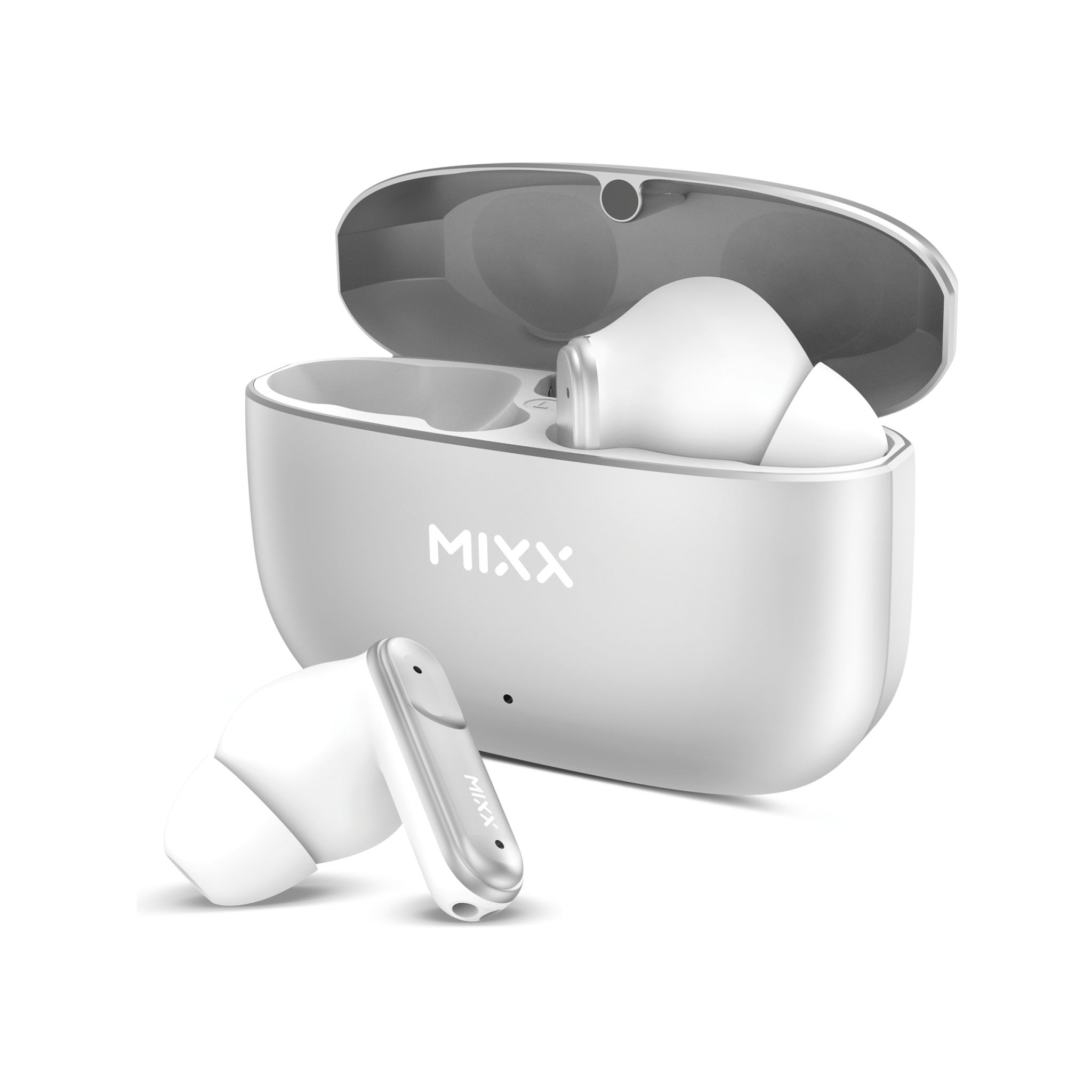 Mixx StreamBuds Custom 3 - True Wireless In-ear Koptelefoon - Zilver/Wit