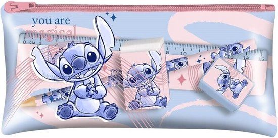 kids licensing Lilo & Stitch – Gevulde Etui – Blauw/Roze – Kunststof/Stof – Rechthoek