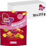 Red Band duo Winegums snoep - zoet fris - frisse fruitsmaak - 10x215g