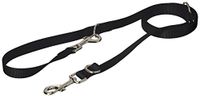 CHAPUIS SELLERIE SLA562 hondenriem 3-voudig verstelbaar - nylon riem zwart - breedte 20 mm - lengte 2 m - maat M
