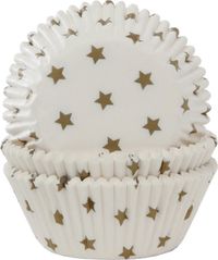 House of Marie Cupcake Vormpjes Ster Goud pk/50 - 8718375852200