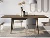 Table repas extensible 145 > 220 cm chêne foncé