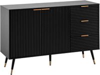 Ervesto Dressoir Zwart met Eiken Decor